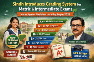 Sindh Introduces Grading System for Matric & Intermediate Exams, Abolishes Marks System